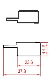 Закінчення МДФ Super Profil 1238 В асортименті за штуку