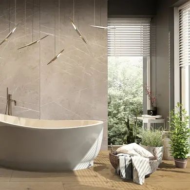 Стінова панель SPC Rocko Wall Tiles Beige Pietra Marble K024 за м2