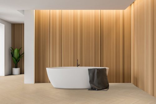 Виниловый пол Gerflor Virtuo 55 Rigid Acoustic Herringbone 1460 Blomma Beige