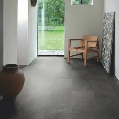 Вінілова підлога Quick Step Oro Base Tiles 40035 Сланець чорний